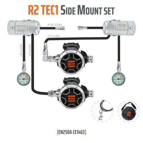 Zestaw automatów R2 TEC1 Sidemount - Tecline