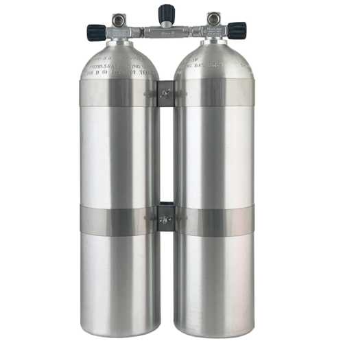 Zestaw twin 2x 11,1 L 207 bar alu szczotkowana - Tecline 