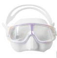 Maska do freedivingu dwuszybowa z białym silikonem NTM-08 1