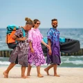 Poncho szybkoschnące California Wrzos -Malokee  2