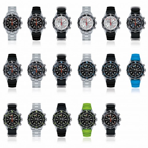 Zegarek nurkowy Chris Benz Deep Depthmeter Chronograph 300M CB-C300X