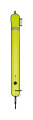 XDEEP Boja zamknięta 140 cm żółta 1