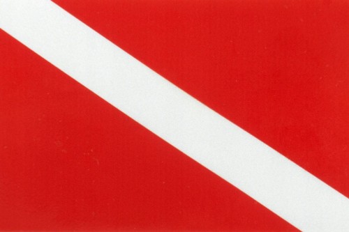 Naklejka odblaskowa FLAGA NURKOWA