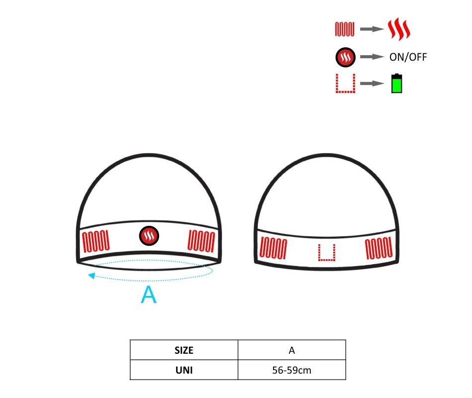 rozmiary - czapka grzewcza